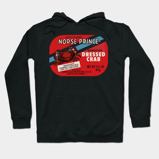 Norwegian Dressed Crab - Retro Packaging Hoodie by CODA Shop